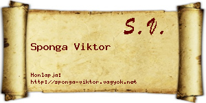 Sponga Viktor névjegykártya