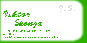 viktor sponga business card